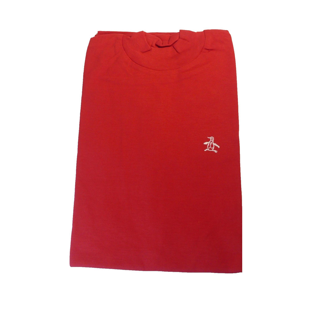 NOS‎ Munsingwear Penguin 60s Red High Neck T-Shirt Sz M Grand Slam 50/50 Vtg